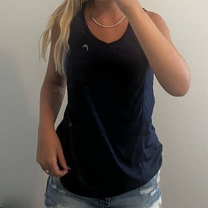 Navy blue athletic tank top